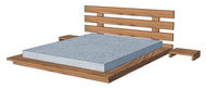 двуспальные деревянные кровати в японском стиле